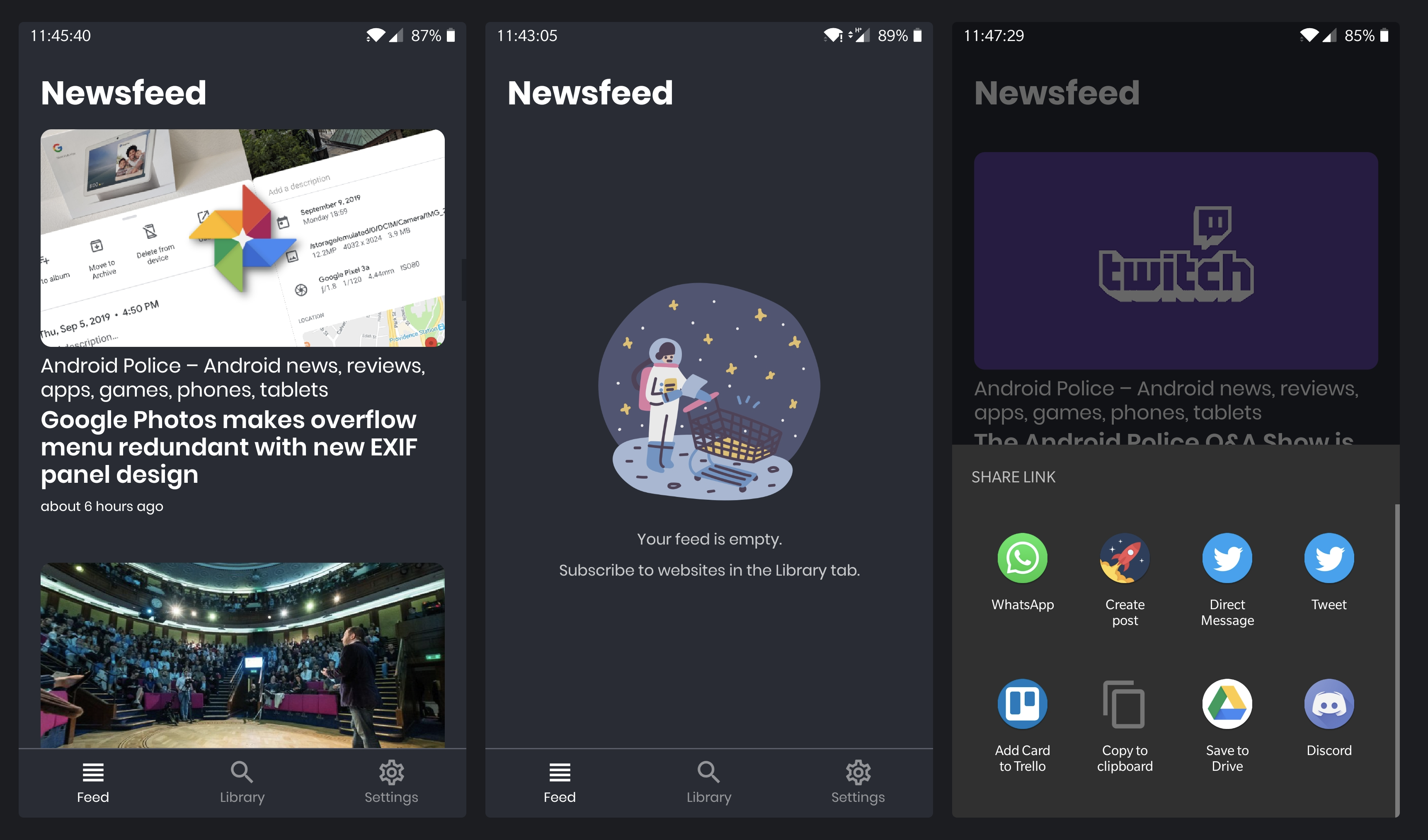 Newsfeed Dark Mode and react-sweet-state